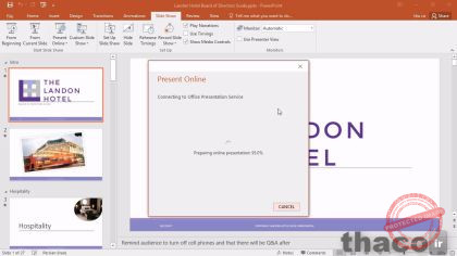 Presenting live online