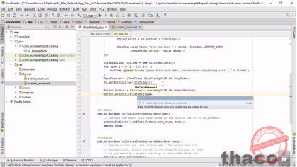 Handle View events with Java code