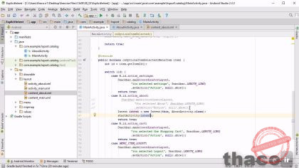 Start activities with explicit intents