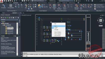 Using pan in AutoCAD Electrical