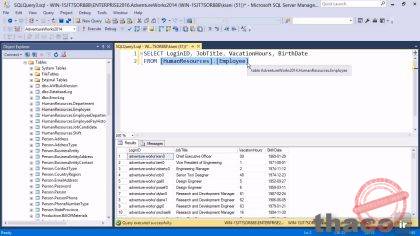 Basic SELECT statement
