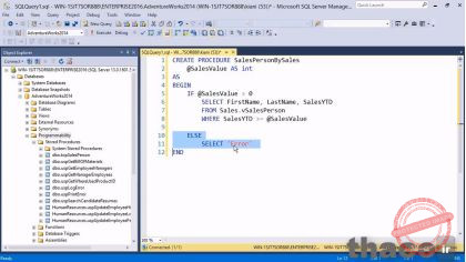 Parameterized stored procedures