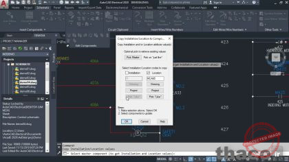 Copying installation and location code values