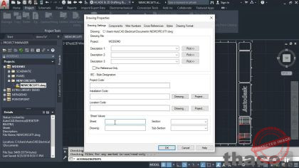 The Project Manager drawing list