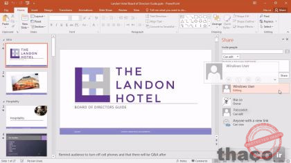 Sharing the presentation with others