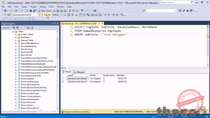 Filtering results with a WHERE clause