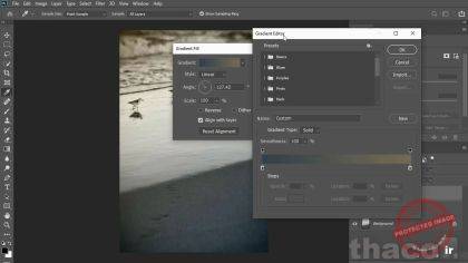 Make a color wash with a gradient fill