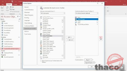Using the Quick Access Toolbar in Access