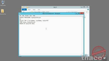 Using the SQL Server Course exercise files