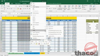 Using shortcut menus and the Mini toolbar