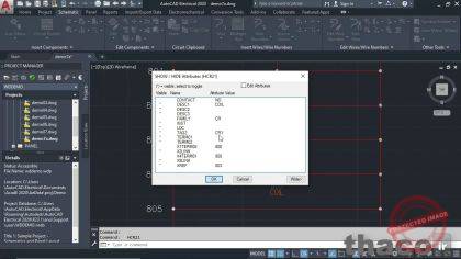 Parent and child components in AutoCAD Electrical