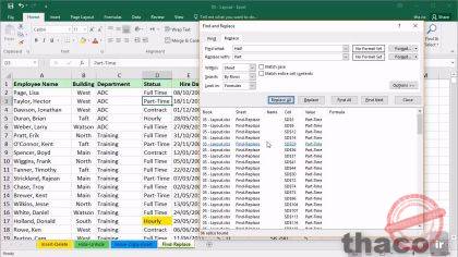 finding and replacing data