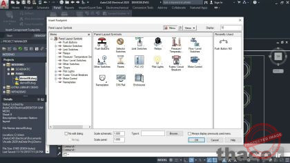 Using Insert Footprints (icon menu)