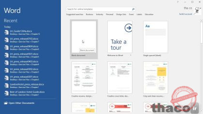 Launching Word and touring the interface
