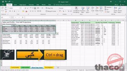 moving copying and inserting data