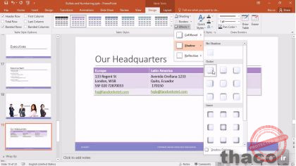 Creating and formatting tables