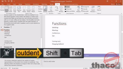 using outline mode to edit content