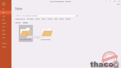 Saving a presentation as a template